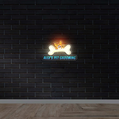 Alex’s Pet Grooming - Premium Neon Artwork