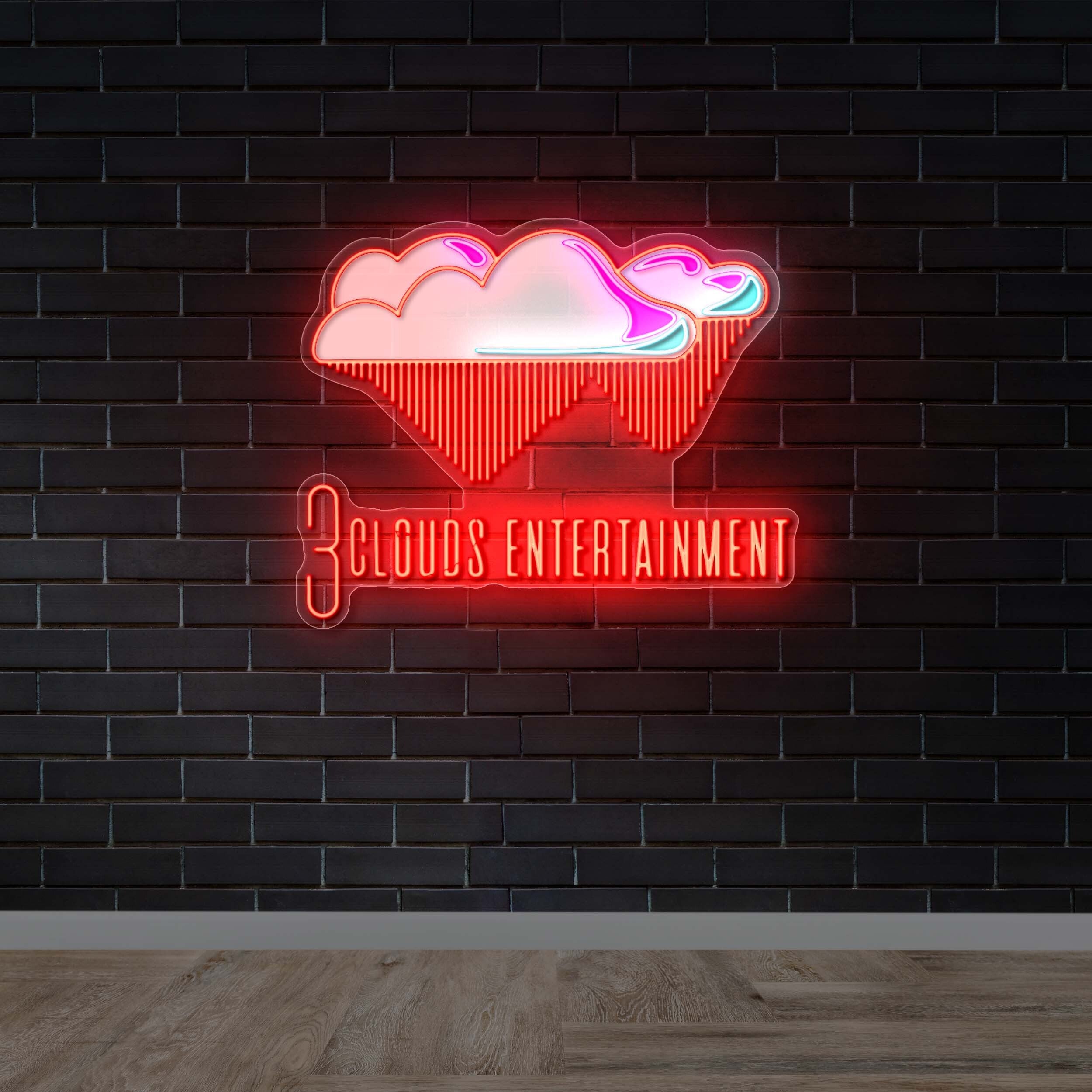 3 Clouds Entertainment - Premium Neon Artwork