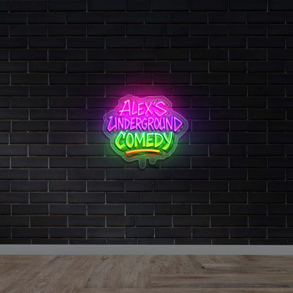 ALEX'S UNDERGROUND COMEDY -  Premium Neon Artwork