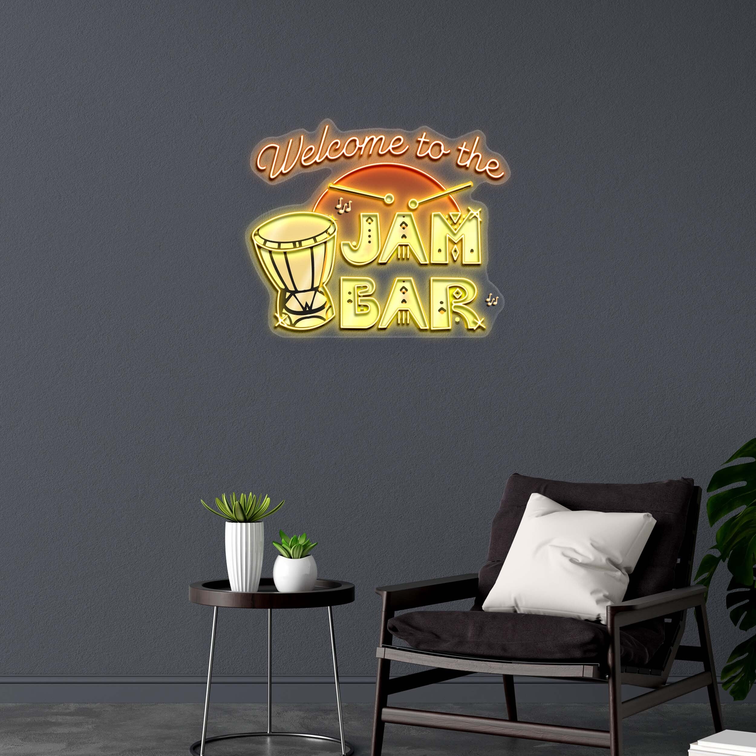 WELCOME TO THE JAM BAR - Premium Neon Artwork
