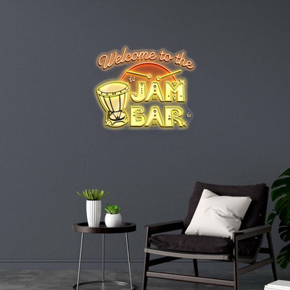 WELCOME TO THE JAM BAR - Premium Neon Artwork