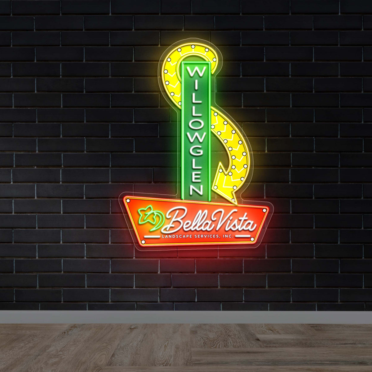 Bella Vista Willow Landscape Services - Premium Neon Artwork