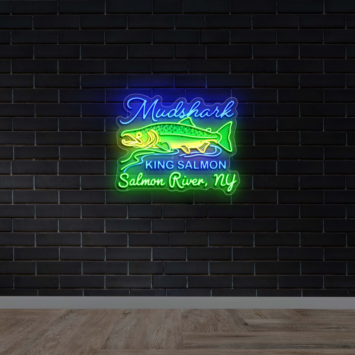 Mudshark King Salmon - Premium Neon Artwork