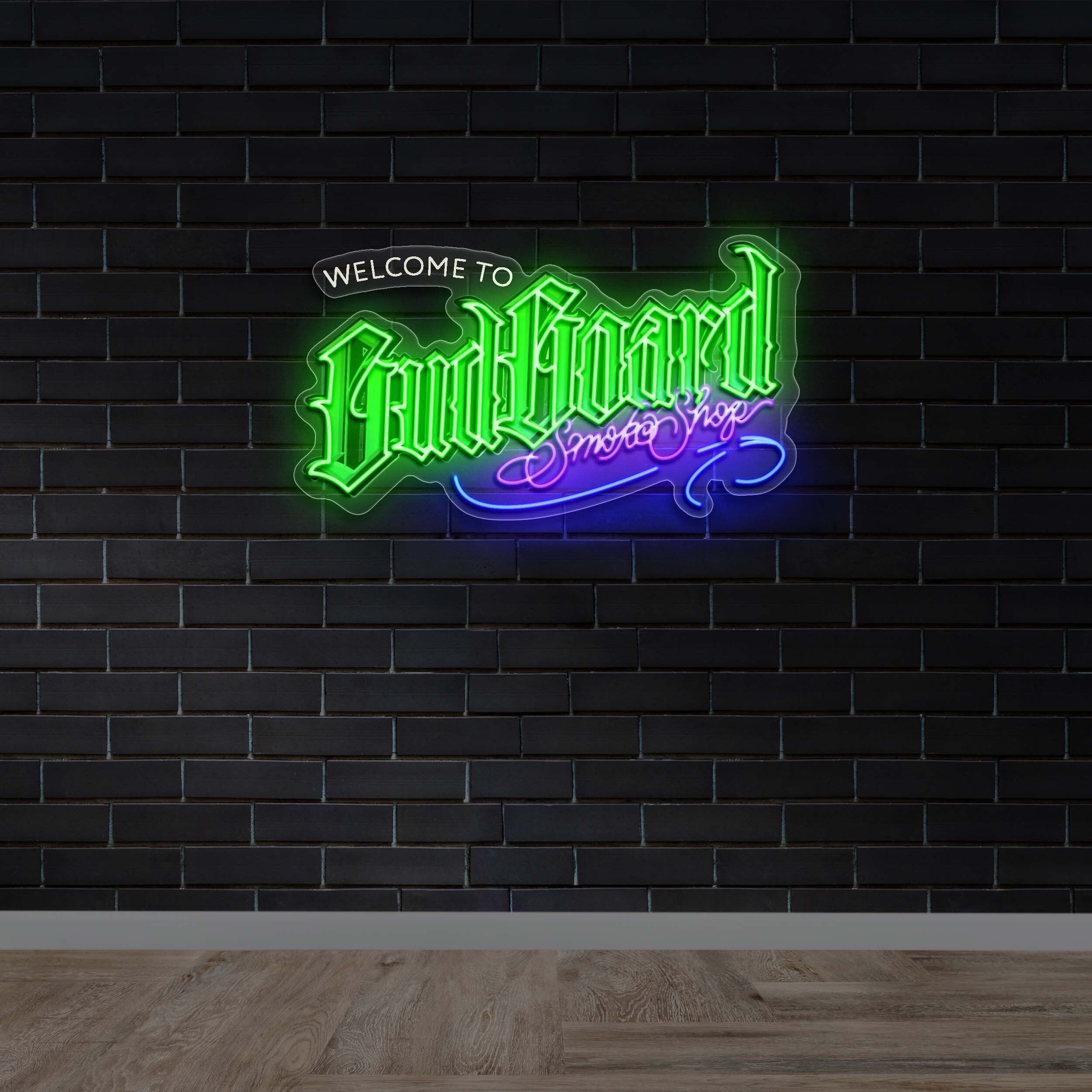 Bud Board Smoke Shop - Premium Neon Artwork