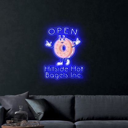 Hillside Hot Bagels Inc. – Premium Neon Artwork