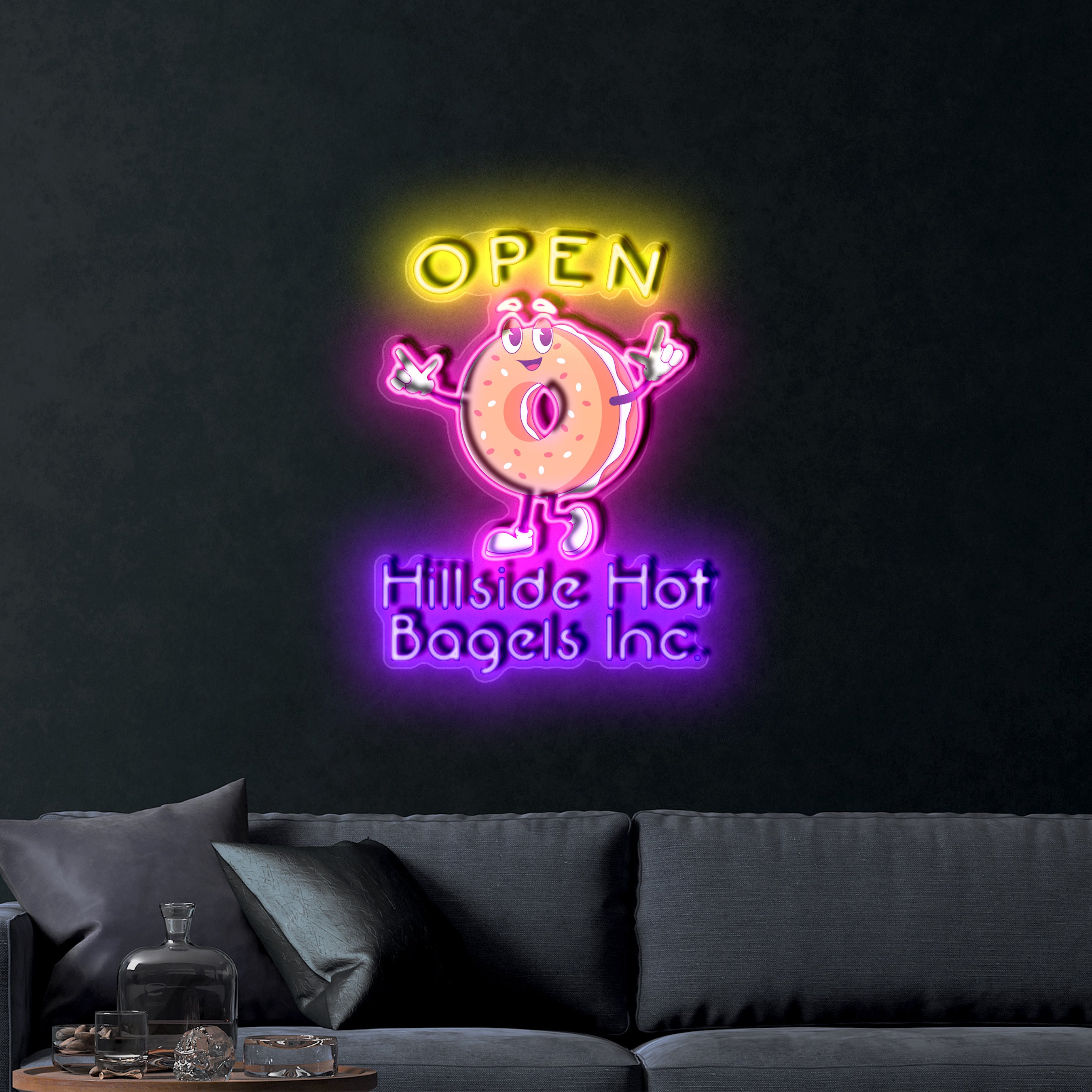 Hillside Hot Bagels Inc. – Premium Neon Artwork