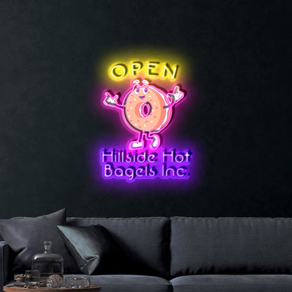 Hillside Hot Bagels Inc. – Premium Neon Artwork