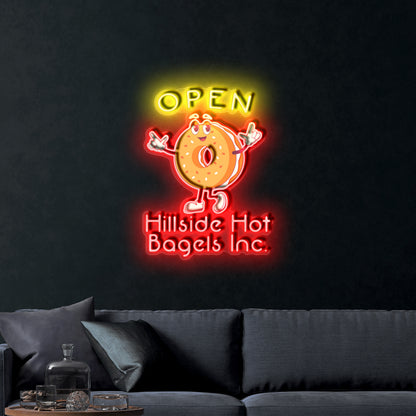 Hillside Hot Bagels Inc. – Premium Neon Artwork
