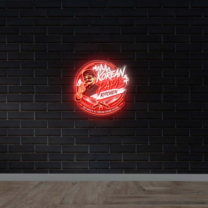KOREAN PAPIS KITCHEN - Premium Neon Artwork