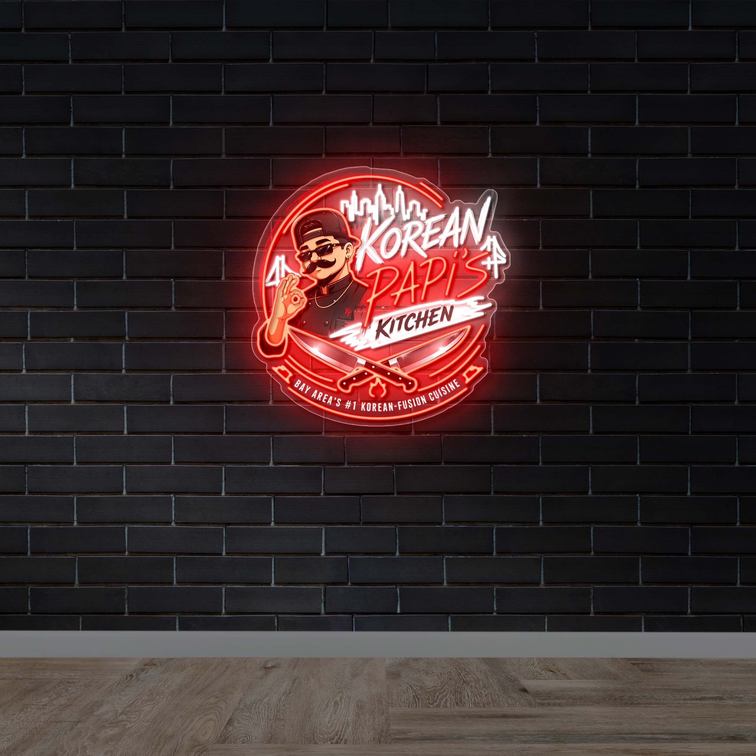 KOREAN PAPIS KITCHEN - Premium Neon Artwork
