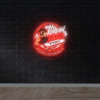 KOREAN PAPIS KITCHEN - Premium Neon Artwork