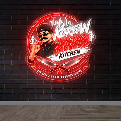 KOREAN PAPIS KITCHEN - Premium Neon Artwork