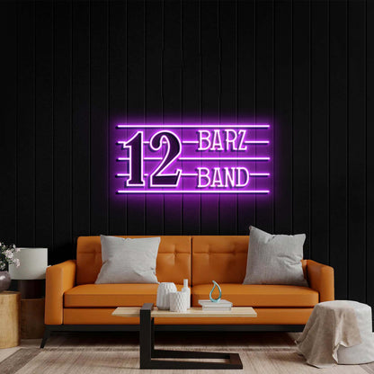 12 Barz Band - Premium Neon Artwork