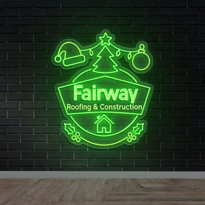 Fairway Roofing & Construction - Premium Neon Artwork