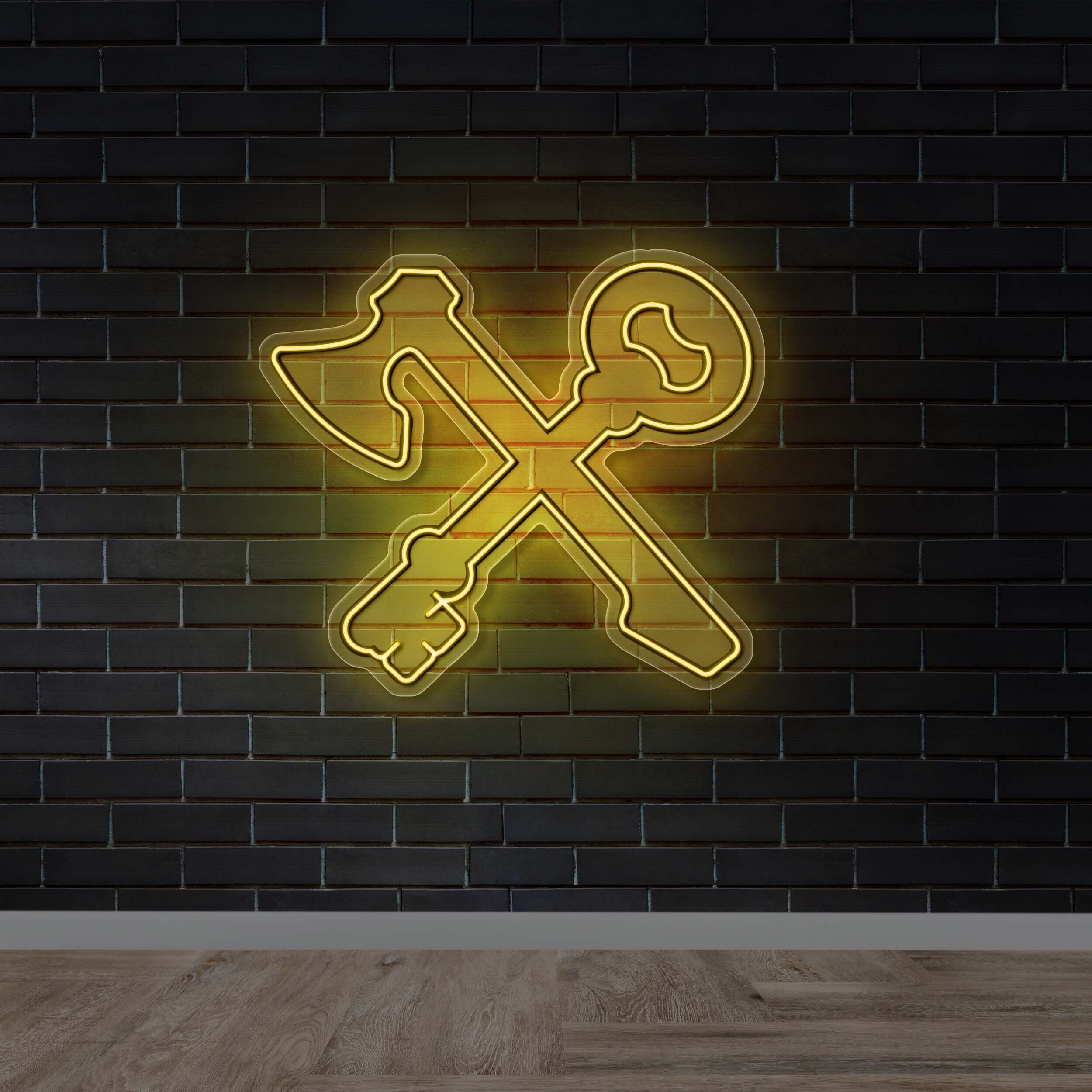 Axe and Key - Premium Neon Artwork
