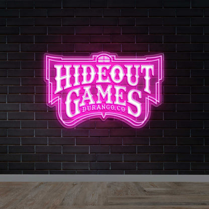Hideout Games - Premium Neon Artwork