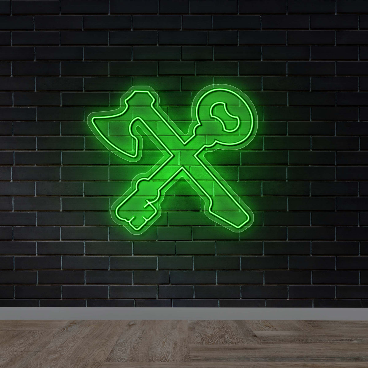 Axe and Key - Premium Neon Artwork