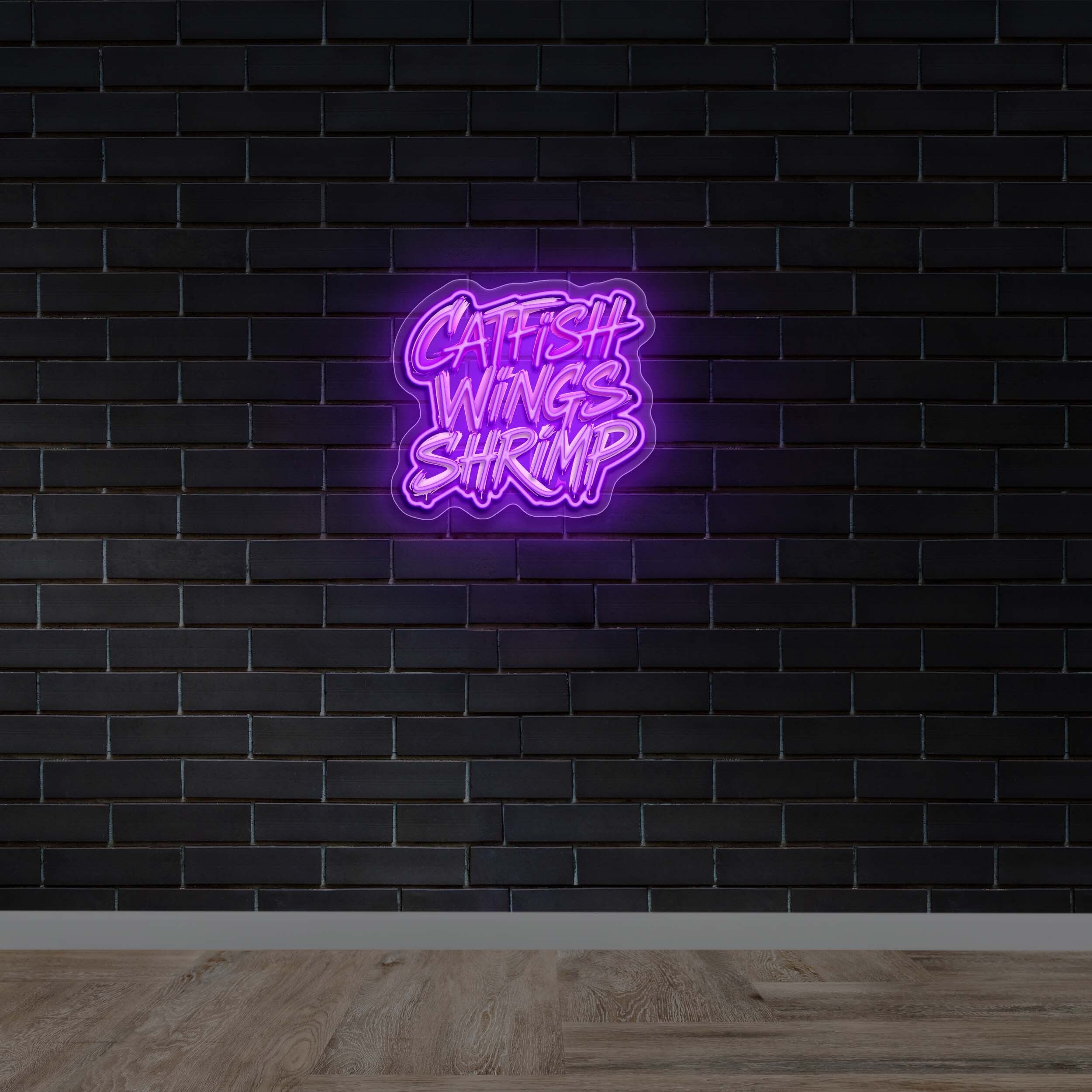 CATFISH WINGS SHRIMP - Premium Neon Artwork