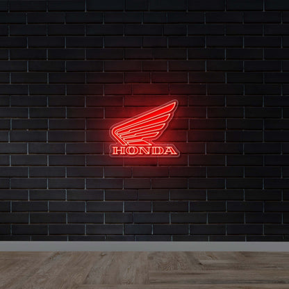 Honda Motorcycle Symbol - Premium Neon Artwork