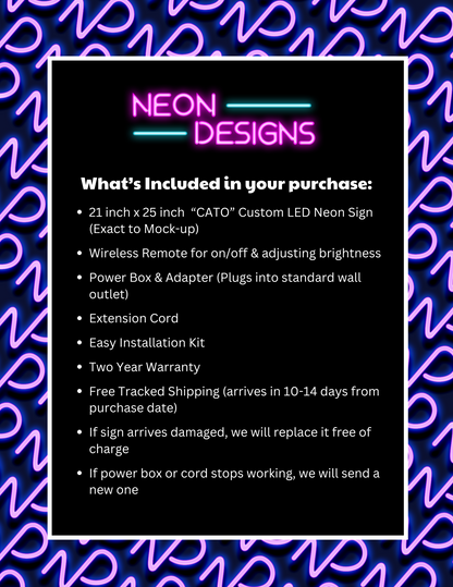 CATO ELECTRICAL SERVICE - Premium Neon Artwork