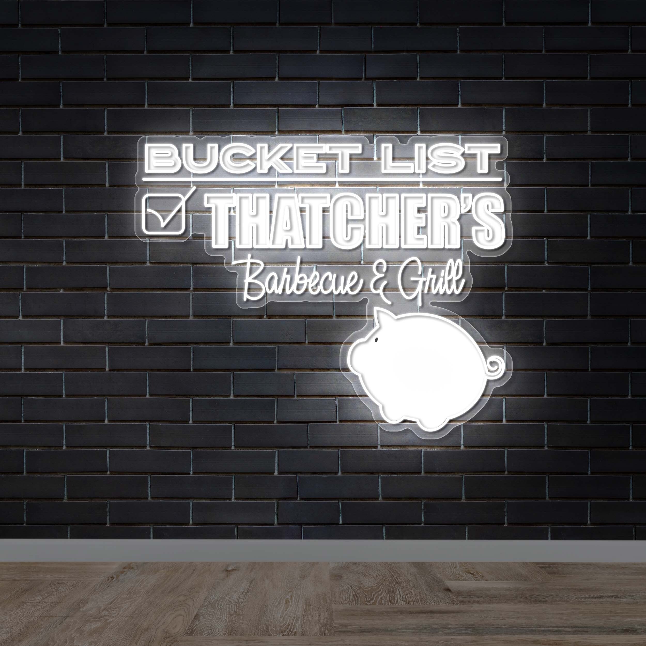 BUCKET LIST THATCHER'S - Premium Neon Artwork