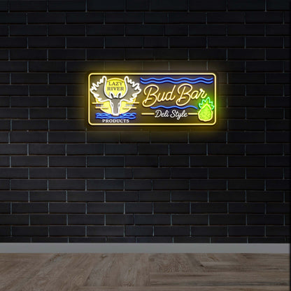 Bud Bar - Premium Neon Artwork