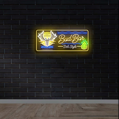 Bud Bar - Premium Neon Artwork