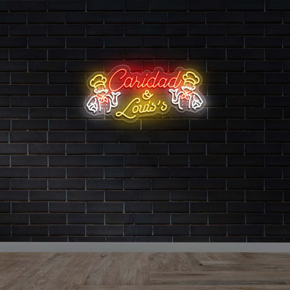 Caridad & Louis's - Premium Neon Artwork