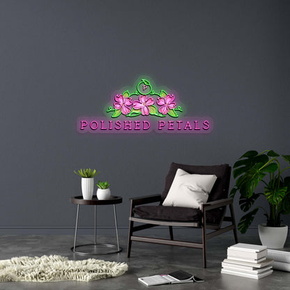 POLISHED PETALS - Premium Neon Artwork