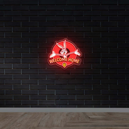 WELCOME  HOME - Premium Neon Artwork