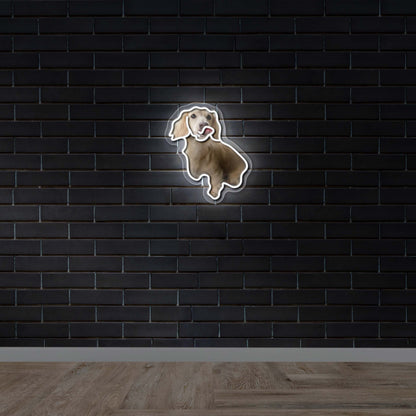 Dog Portrait Neon Outline - Premium Neon Artwork