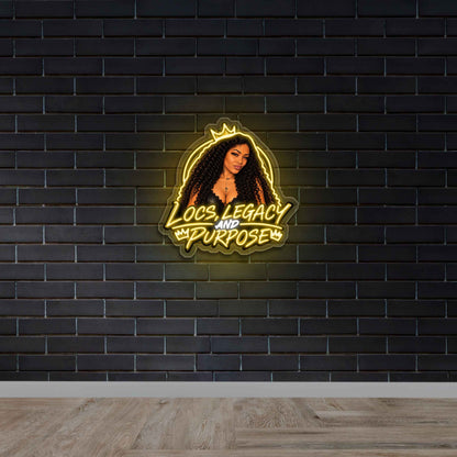 Locs, Legacy and Purpose - Premium Neon Artwork