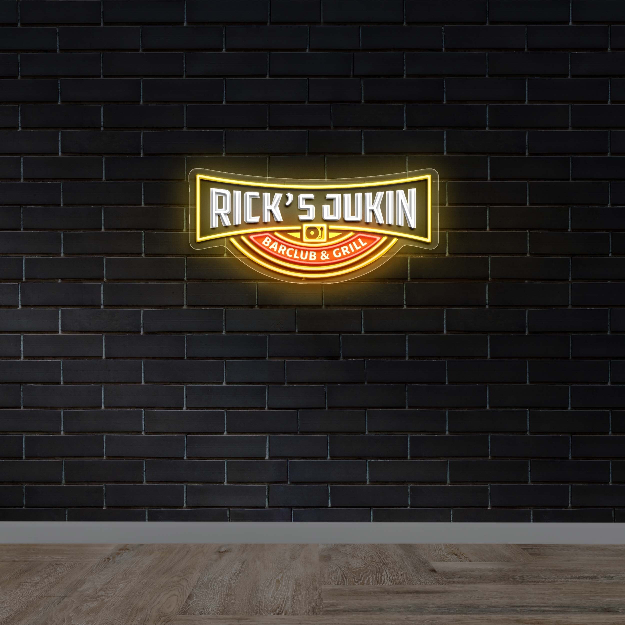 Rick's Jukin - Premium Neon Artwork
