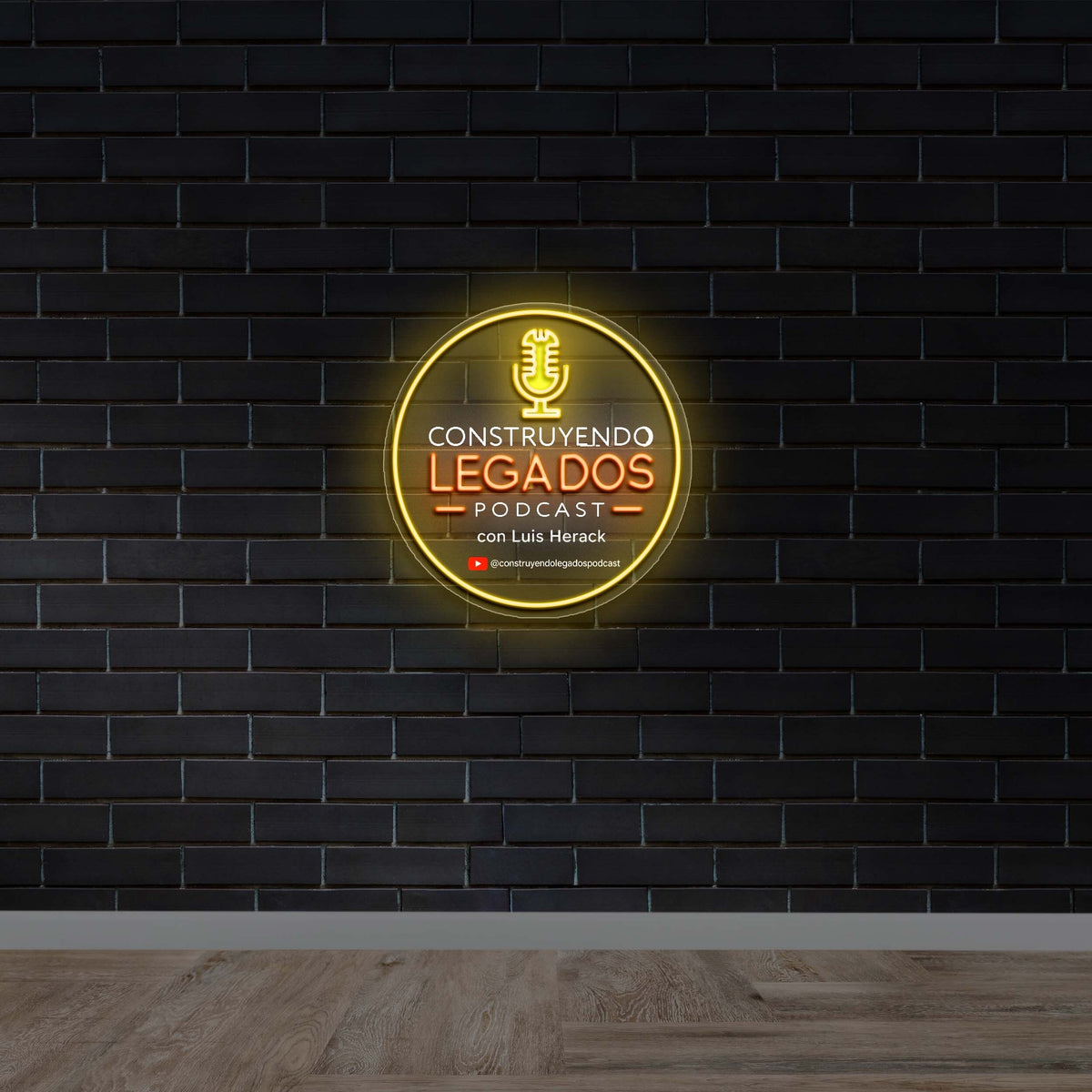 CONSTRUYENDO LEGADOS PODCAST - Premium Neon Artwork