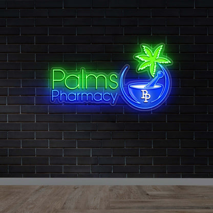 Palms Pharmacy - Premium Neon Artwork