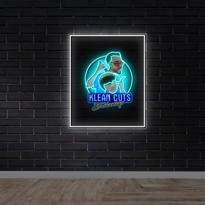 KLEAN CUTS BARBERSHOP - Premium Neon Artwork