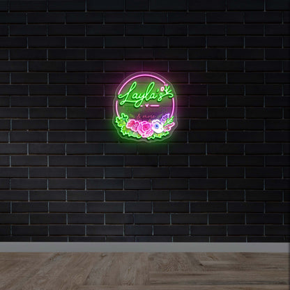 Layla's Flower Market & More - Premium Neon Artwork