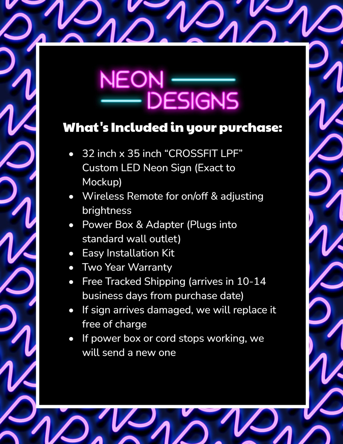 CROSSFIT LPF - Premium Neon Artwork