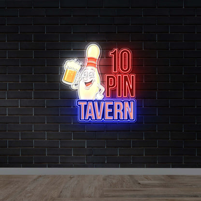 10 PIN TAVERN | Smaller Version  - Premium Neon Artwork