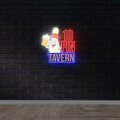 10 PIN TAVERN | Smaller Version  - Premium Neon Artwork