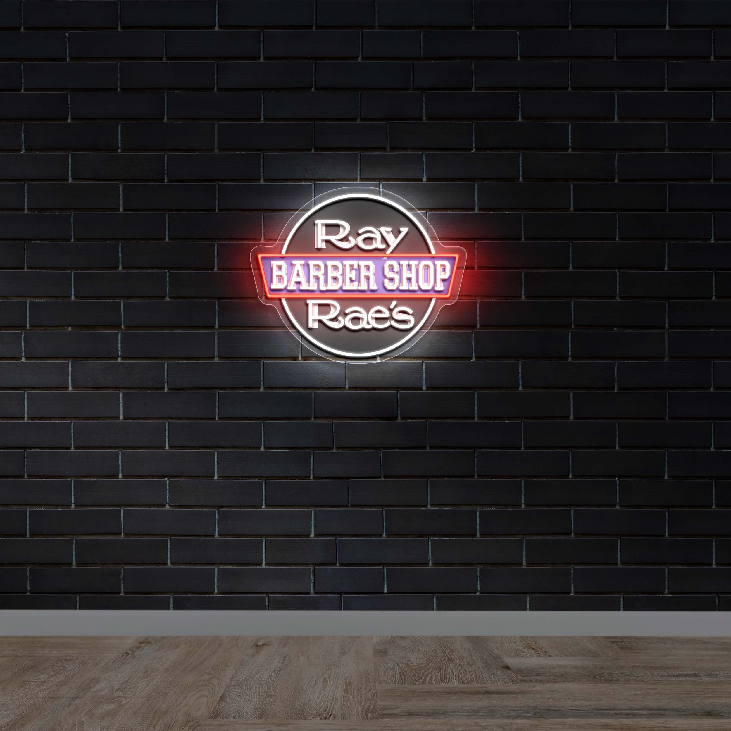 RAY BARBER SHOP RAE'S - Premium Neon Artwork