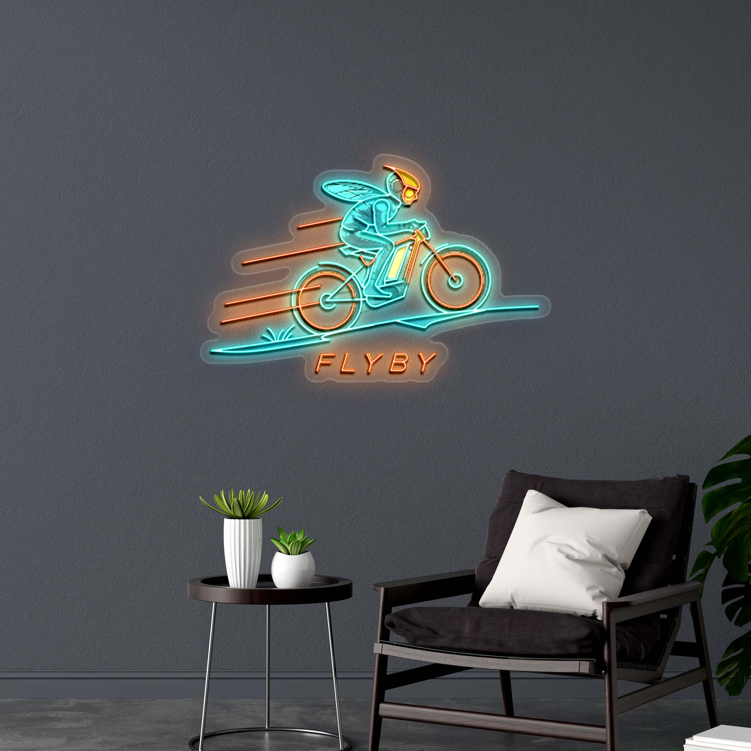 FLYBY - Premium Neon Artwork