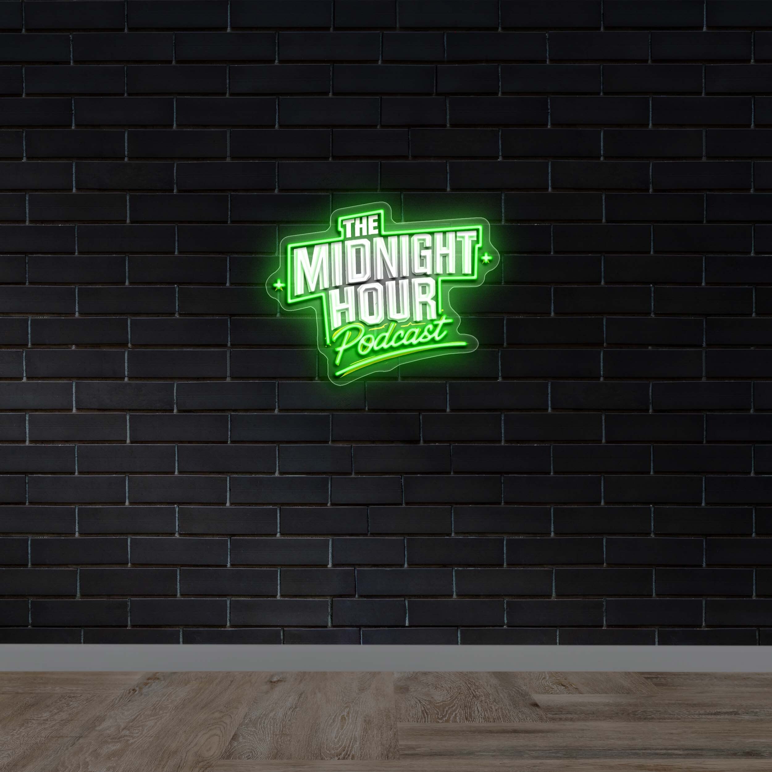 The Midnight Hour Podcast - Premium Neon Artwork