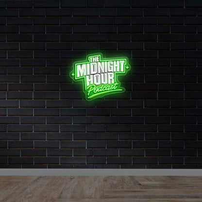 The Midnight Hour Podcast - Premium Neon Artwork