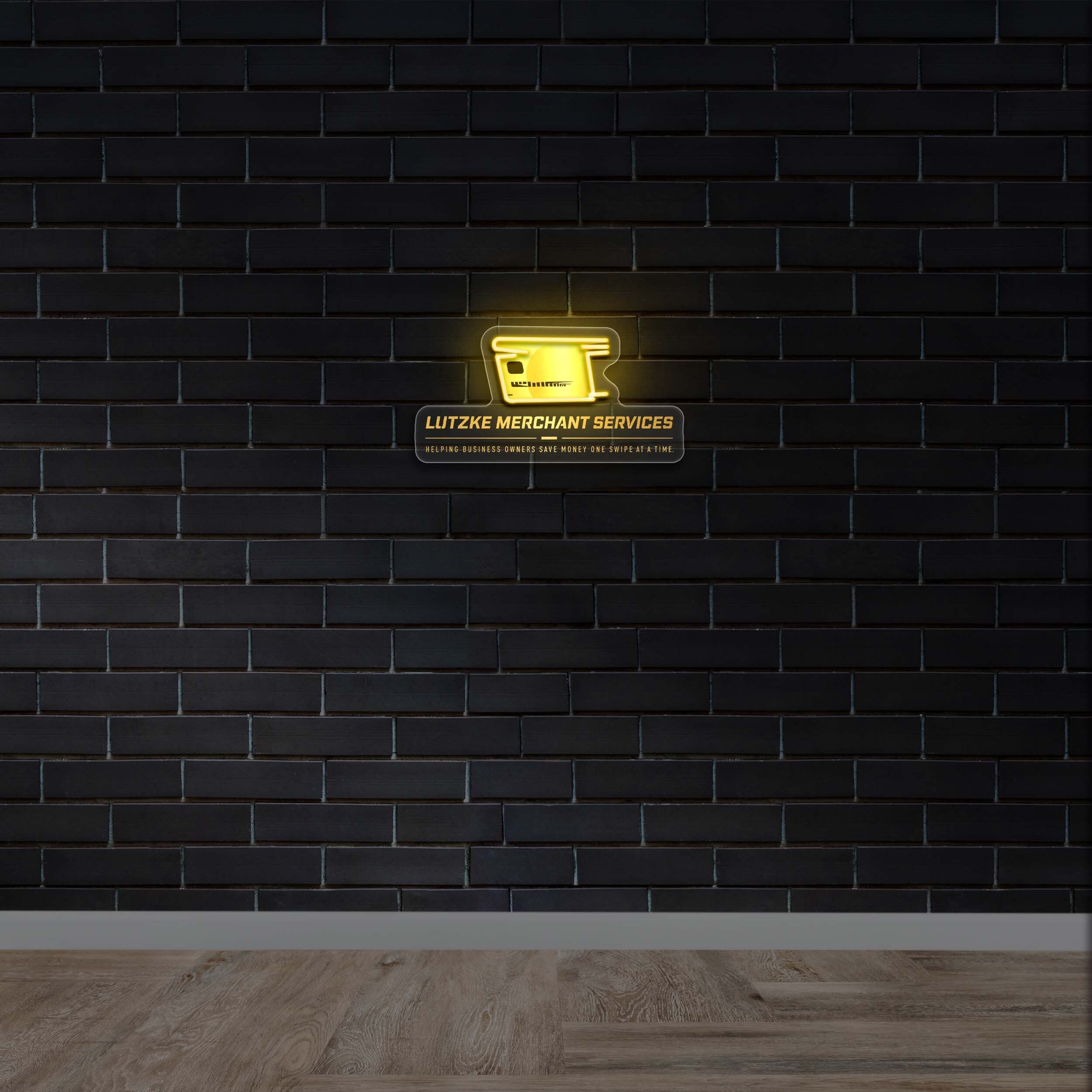 Lutzke Merchant Services - Premium Neon Artwork