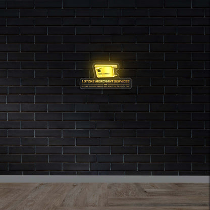 Lutzke Merchant Services - Premium Neon Artwork