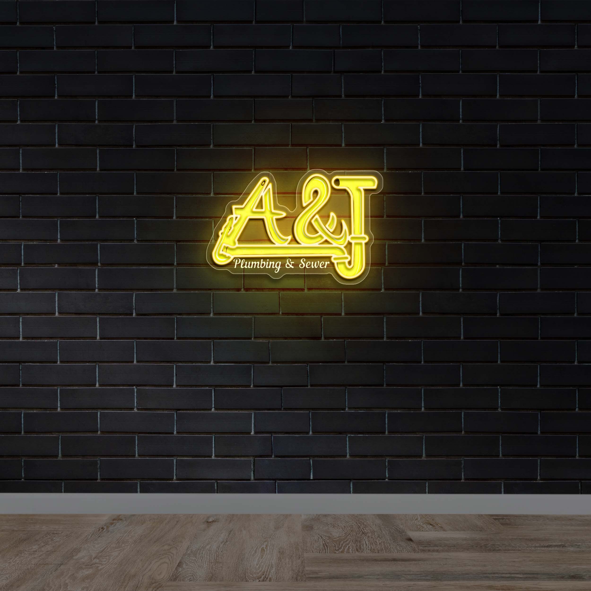 A&J Plumbing & Sewer - Premium Neon Artwork