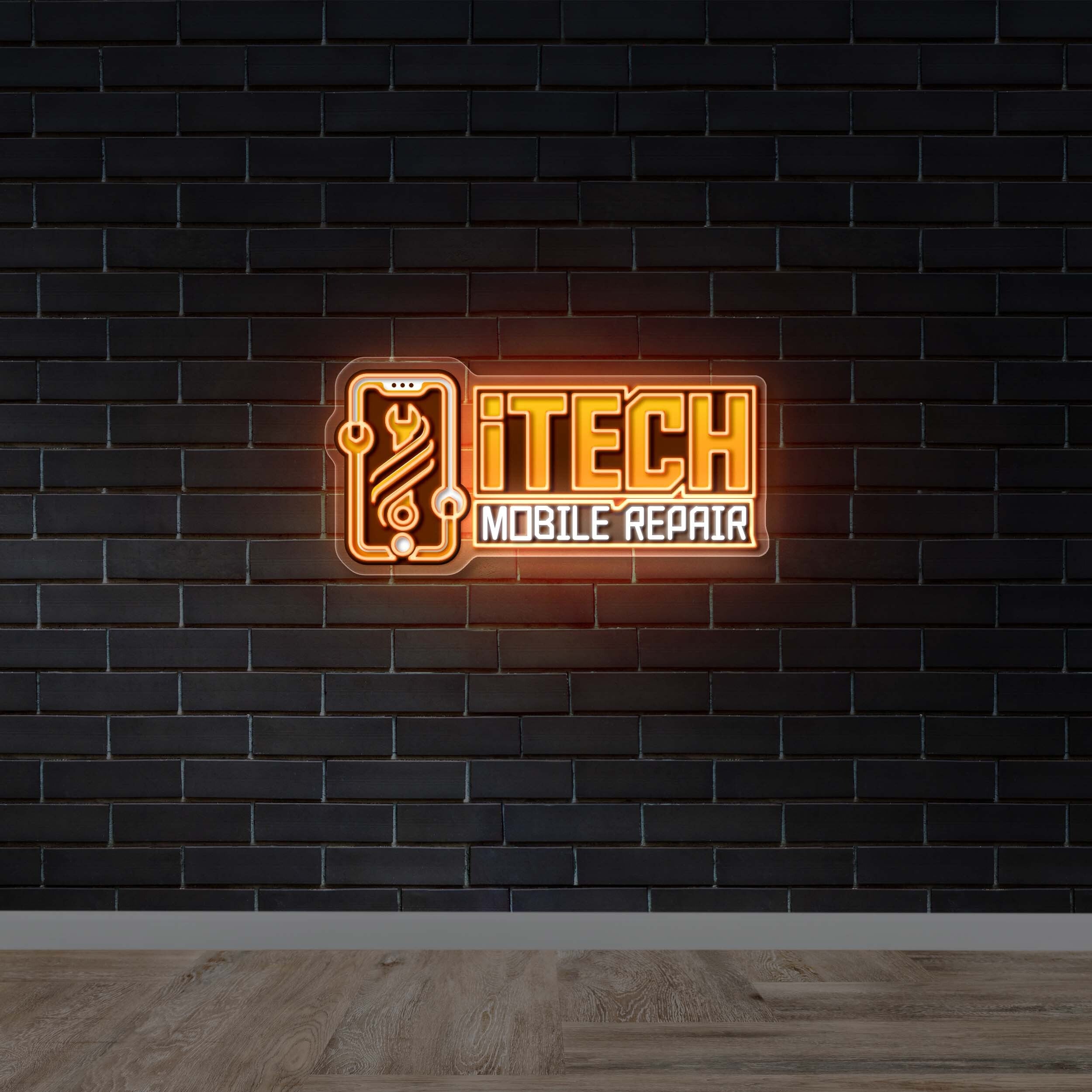 iTech Mobile Repair - Premium Neon Artwork