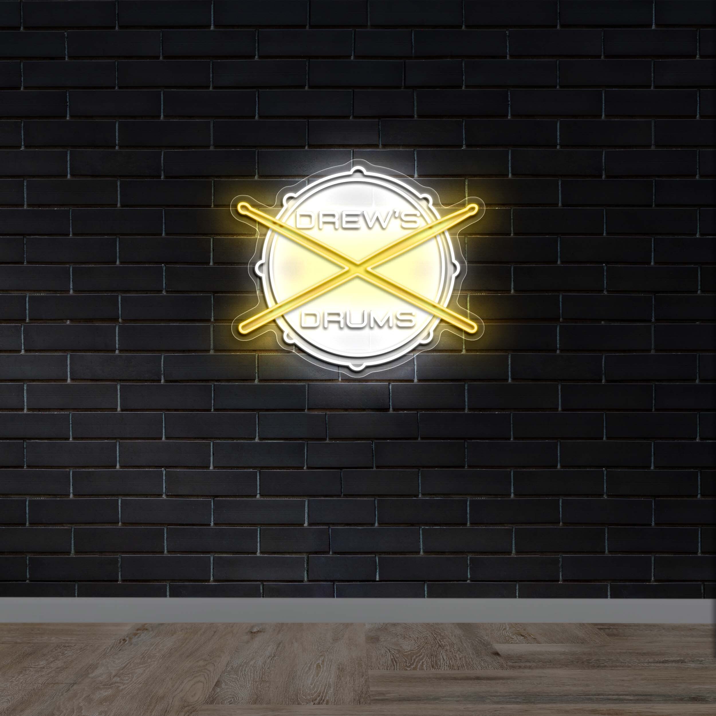 Drew's Drums - Premium Neon Artwork