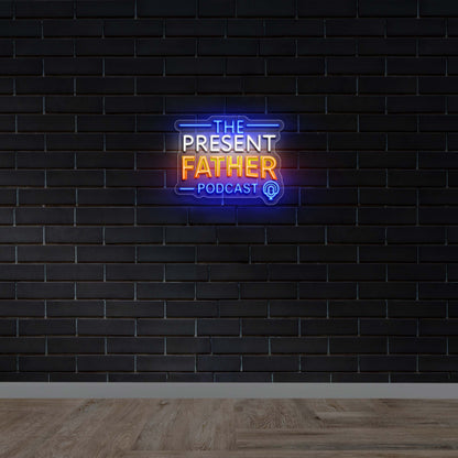 THE PRESENT FATHER PODCAST - Premium Neon Artwork